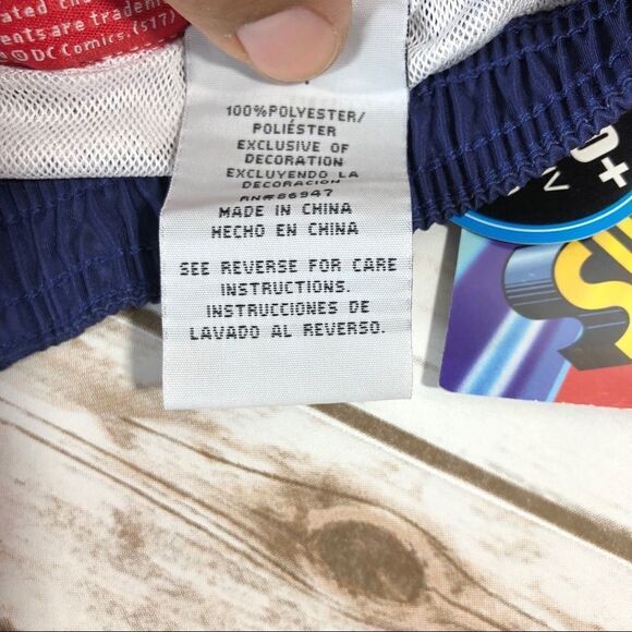 Superman UPF 50 Sun Protection Swim Trunks New - Picture 4 of 4